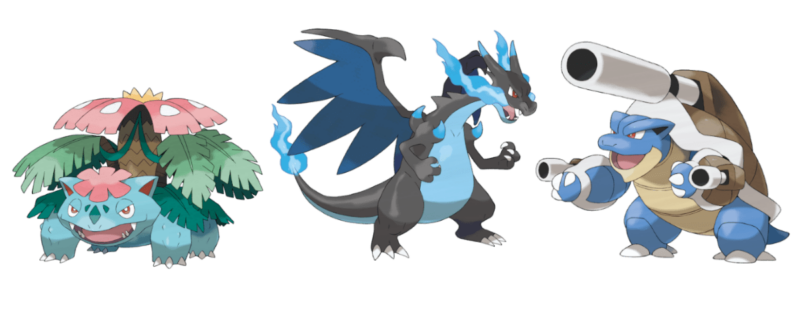 Pokémon-Spiele-X-Y-Mega-Bisaflor-Glurak-Turtok