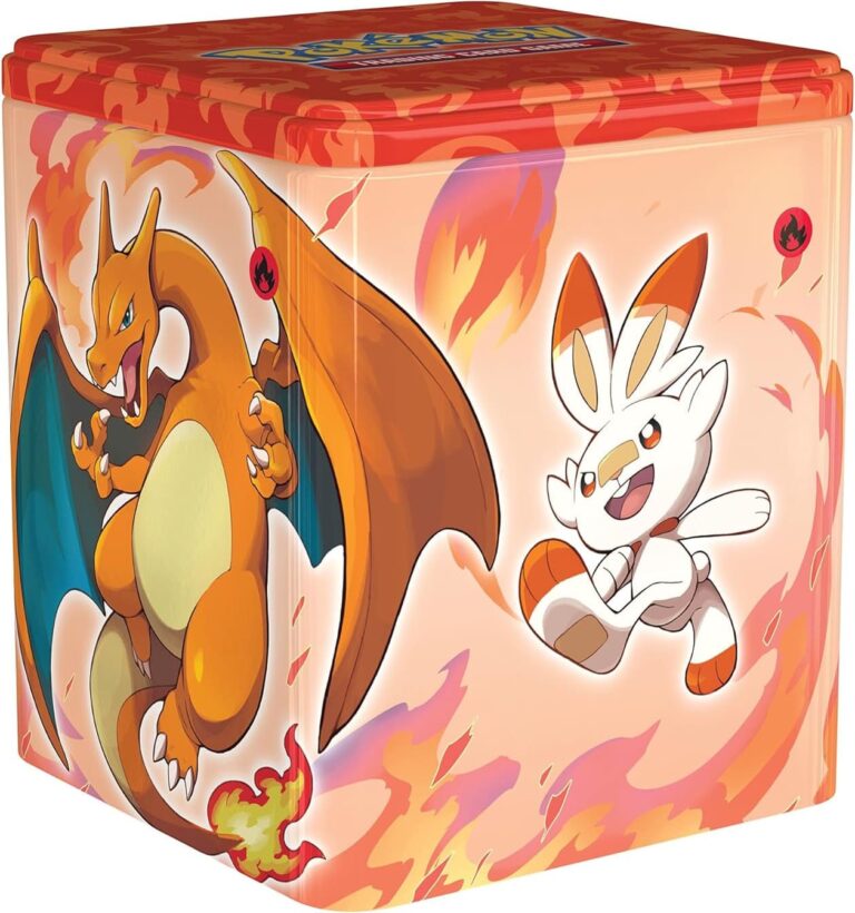 Pokémon-Stapel-Tin-Box-Glurak-Feuer-Sammelkartenspiel