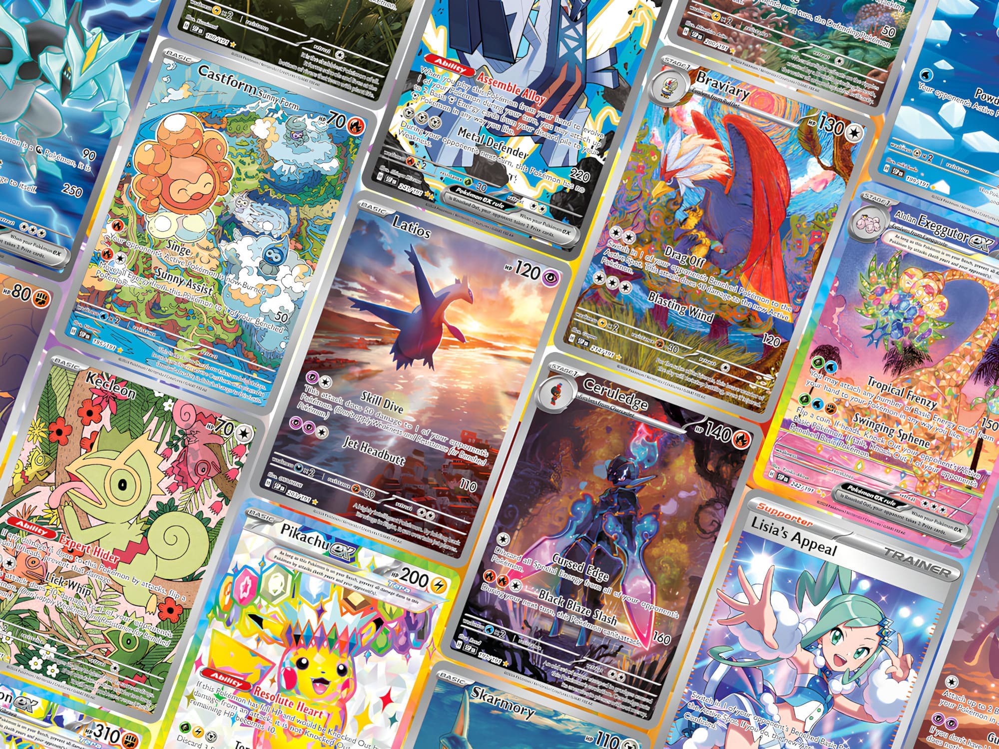 Pokémon-Stürmische-Funken-Alle-Secret-Rare-Pokémon-Karten-Übersicht-Galerie-TCG-2024