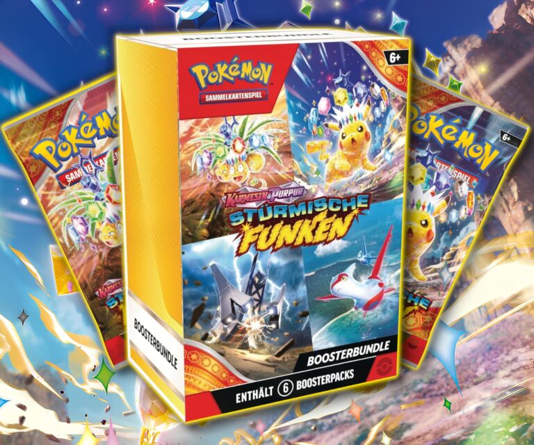 Pokémon-Stürmische-Funken-Boosterbundle-kaufen-Karmesin-Purpur-TCG-Sammelakrtenspiel