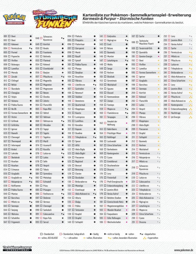 Pokemon-Stürmische-Funken-Kartenliste-Checkliste-PDF
