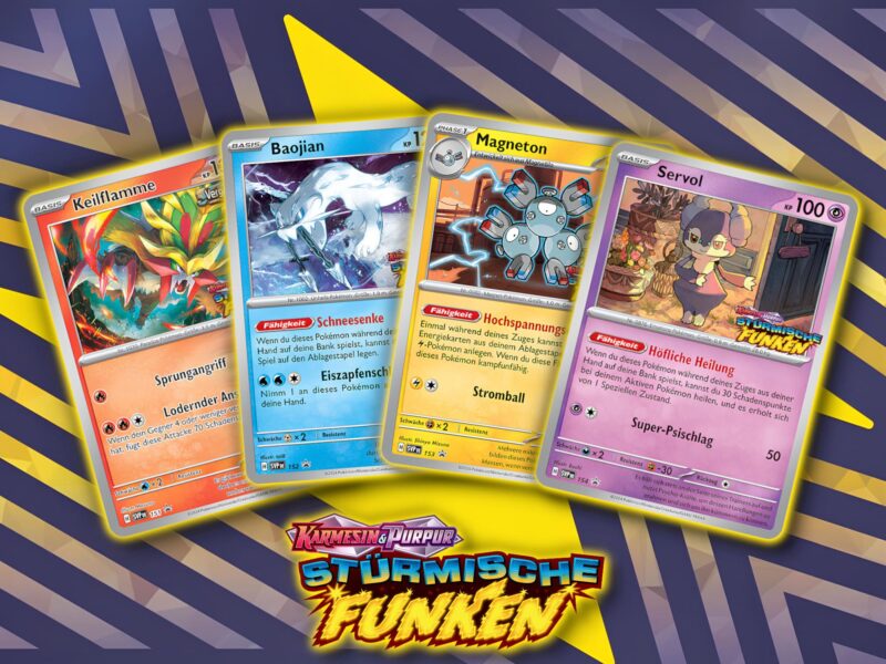 Pokémon-Stürmische-Funken-Prerelease-Promos-Karten-Karmesin-Purpur