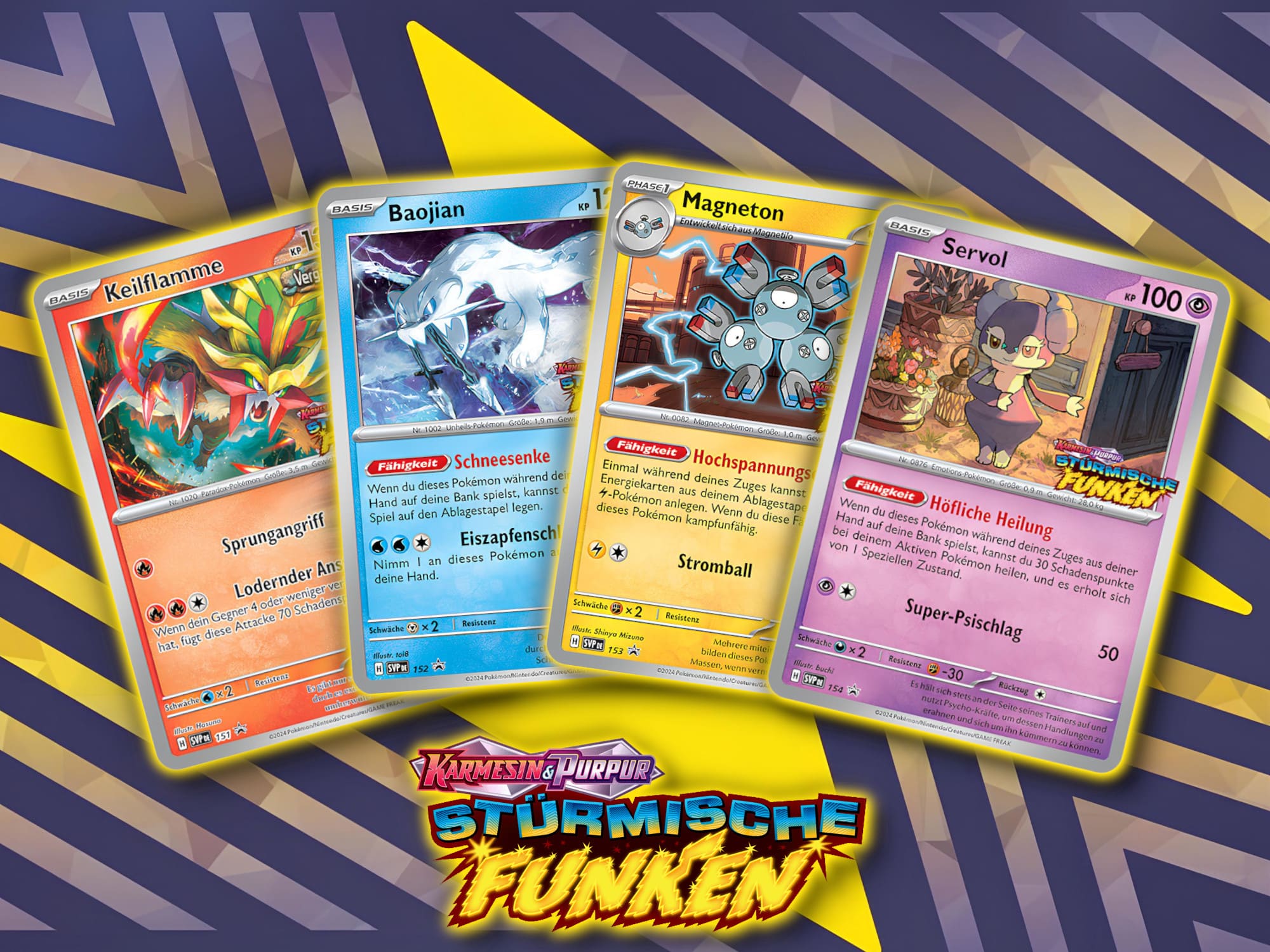 Pokémon-Stürmische-Funken-Prerelease-Promos-Karten-Karmesin-Purpur