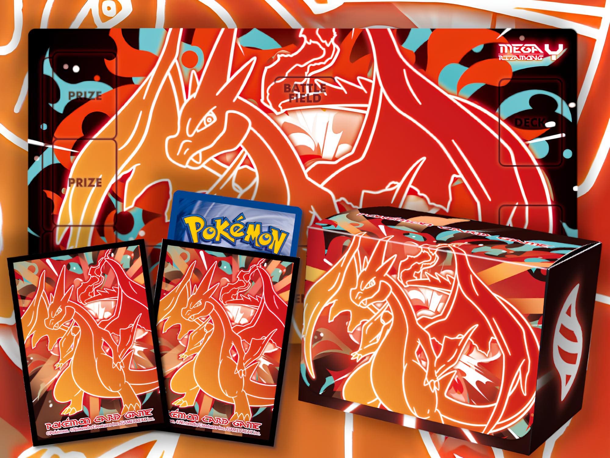 Pokémon-TCG-Karten-Zubehör-Merchandise-Mega-Glurak-Charizard-Y-Korea-Sammelkartenspiel-2026