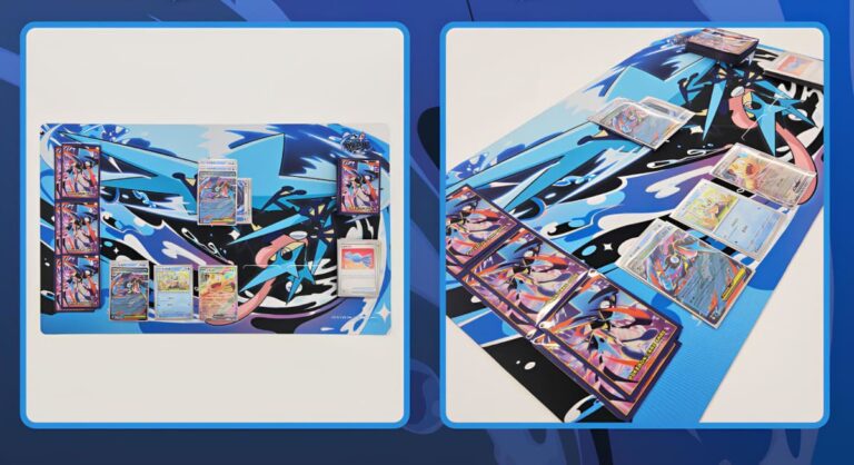 Pokémon-TCG-Playmat-Spielunterlage-Zubehör-Karten-Mega-Quajutsu-Greninja-Korea-TCG-Sammelkartenspiel-1