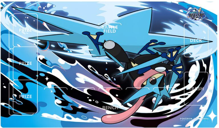 Pokémon-TCG-Playmat-Spielunterlage-Zubehör-Karten-Mega-Quajutsu-Greninja-Korea-TCG-Sammelkartenspiel