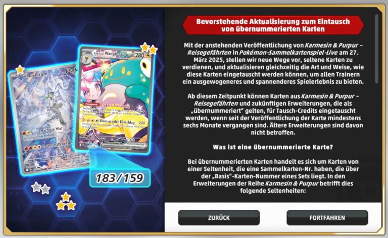 Pokémon-TCG-Sammelkartenspiel-LIve-Secret-Rare-Übernummerierte-Karten-eintauschen-Tausch-Credits-1
