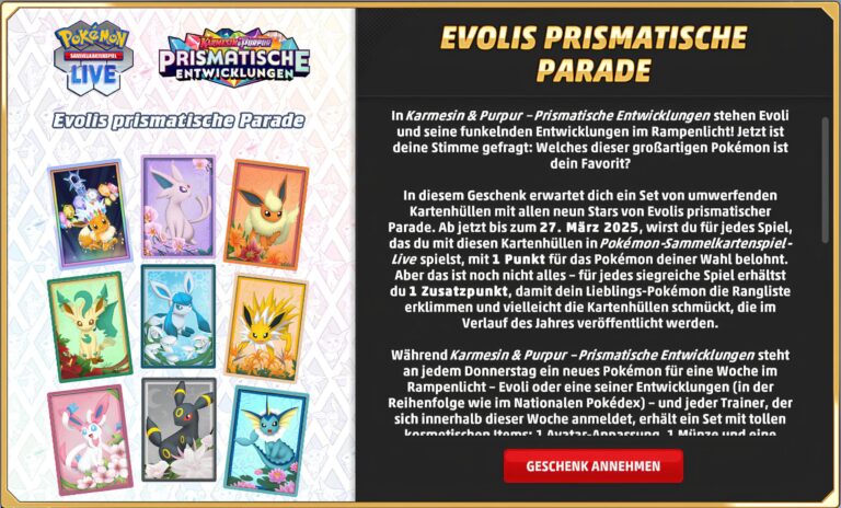 Pokémon-TCG-Sammelkartenspiel-Live-Event-Evolis-prismatische-Parade-2025-Screenshot