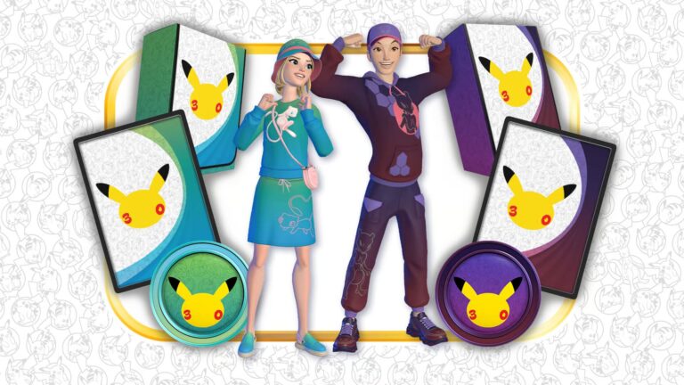 Pokemon-TCG-Sammelkartenspiel-Live-kostenlose-Decks-30-Jahre-30th-Celebration-Mew-ex-Feelinara-ex-1
