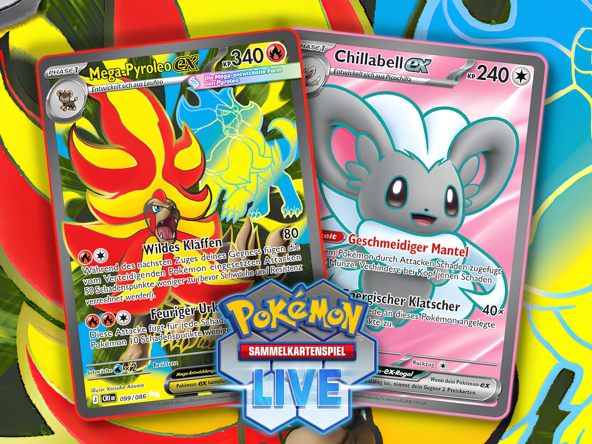 Pokémon-TCG-Sammelkartenspiel-Live-kostenlose-Full-Art-Karten-Code-Mega-Pyroleo-Chillabell-ex-NAIC-2026