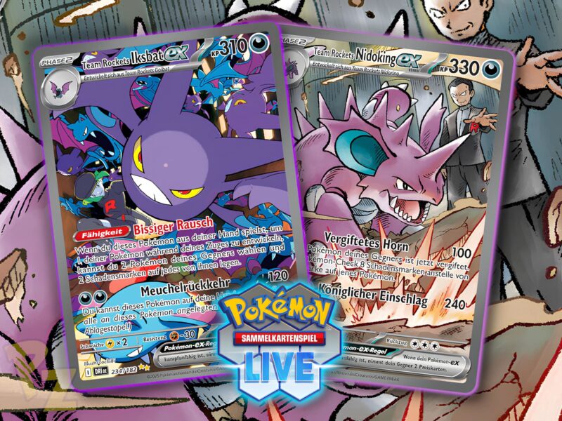 Pokémon-TCG-Sammelkartenspiel-Live-kostenlose-Karten-Jubiläum-Team-Rockets-Nidoking-Iksbat-ex-2025