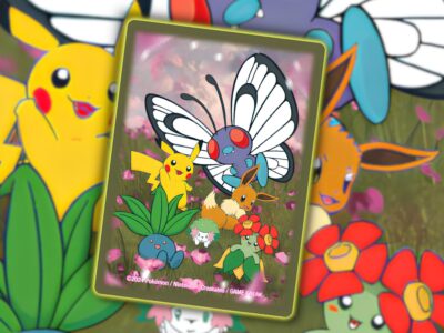 Pokemon-TCG-Sammelkartenspiel-Live-kostenlose-Kartenhuellen-Sleeves-Blumiges-Gestöber-Smettbo-Pikachu-Evoli-Shaymin-2026