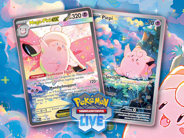 Pokemon-TCG-Sammelkartenspiel-Live-kostenlose-Pokémon-Karten-Illustrationskarten-Piepi-Mega-Pixi-ex-Optimale-Ordnung-2026