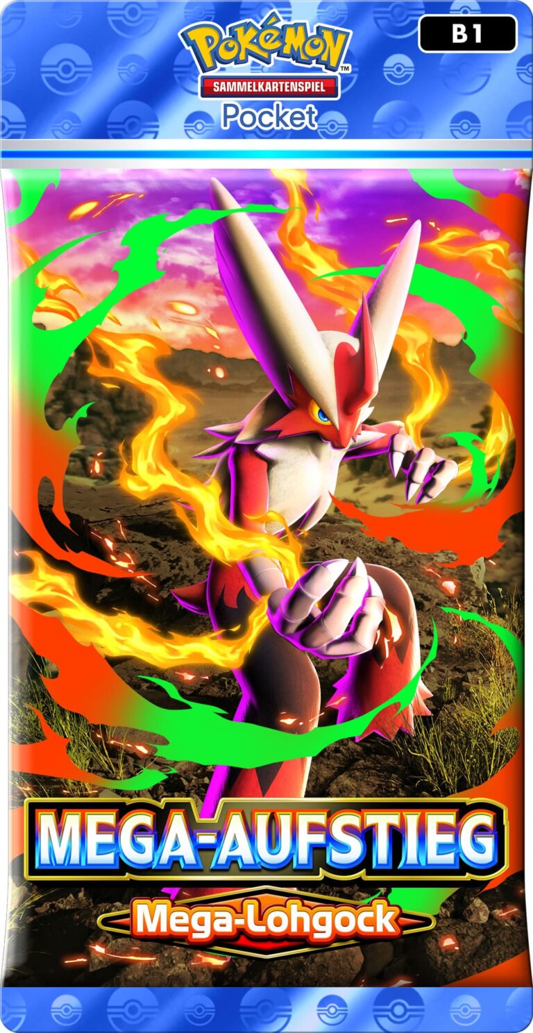 Pokémon-TCG-Sammelkartenspiel-Pocket-B1-Mega-Aufstieg-Booster-Pack-Lohgock