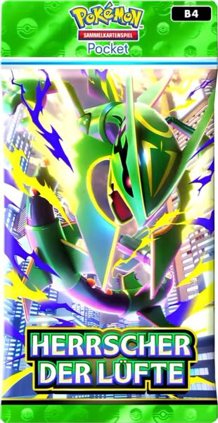 Pokémon-TCG-Sammelkartenspiel-Pocket-B4-Herrscher-der-Lüfte-Booster-Pack-Mega-Rayquaza-ex