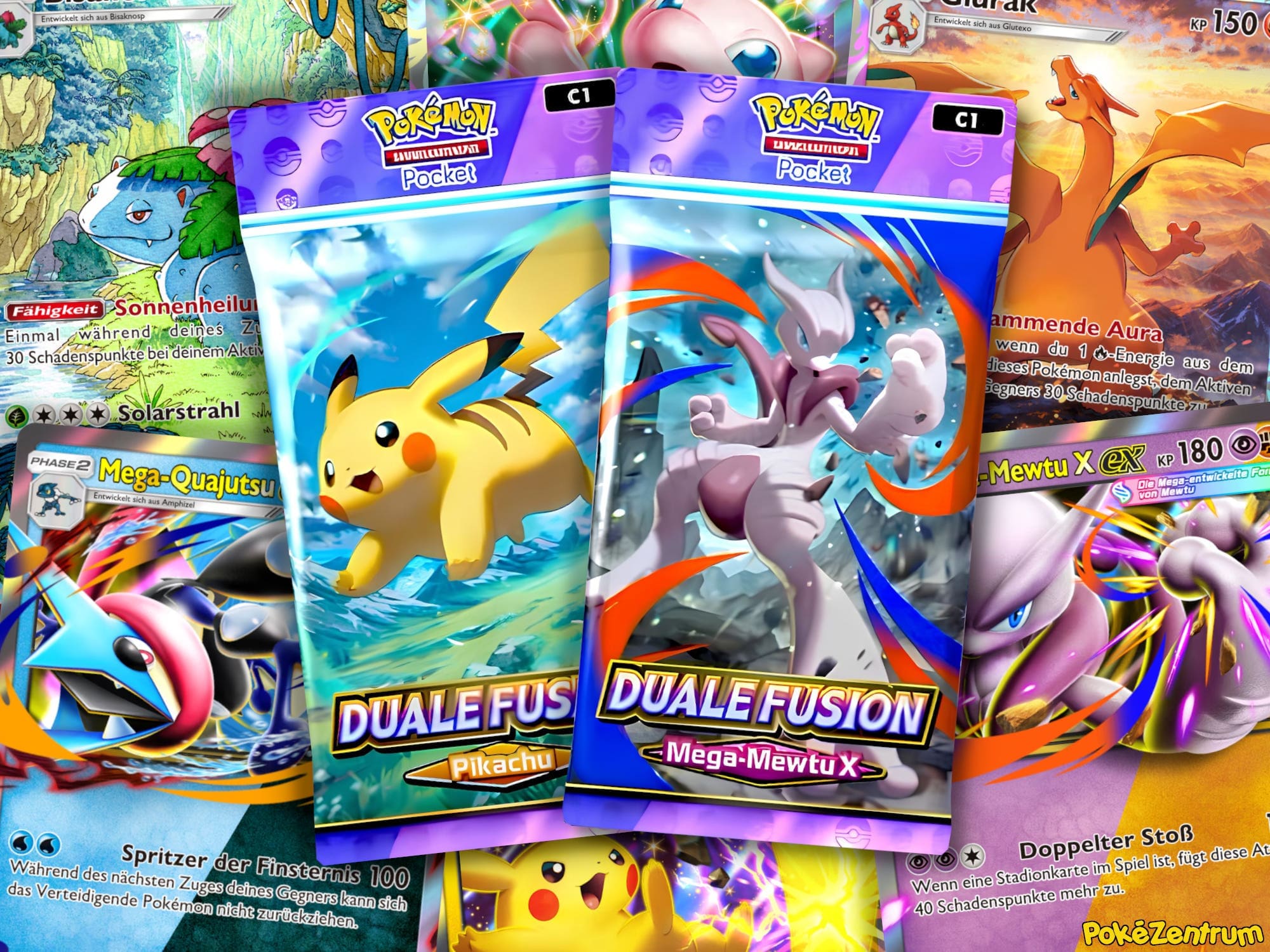 Pokémon-TCG-Sammelkartenspiel-Pocket-C1-Duale-Fusion-Set-Erweiterung-Booster