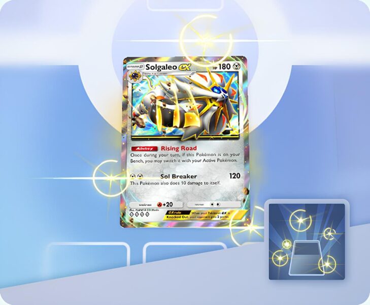 Pokémon-TCG-Sammelkartenspiel-Pocket-Flair-Solgaleo-ex-Metall-Event