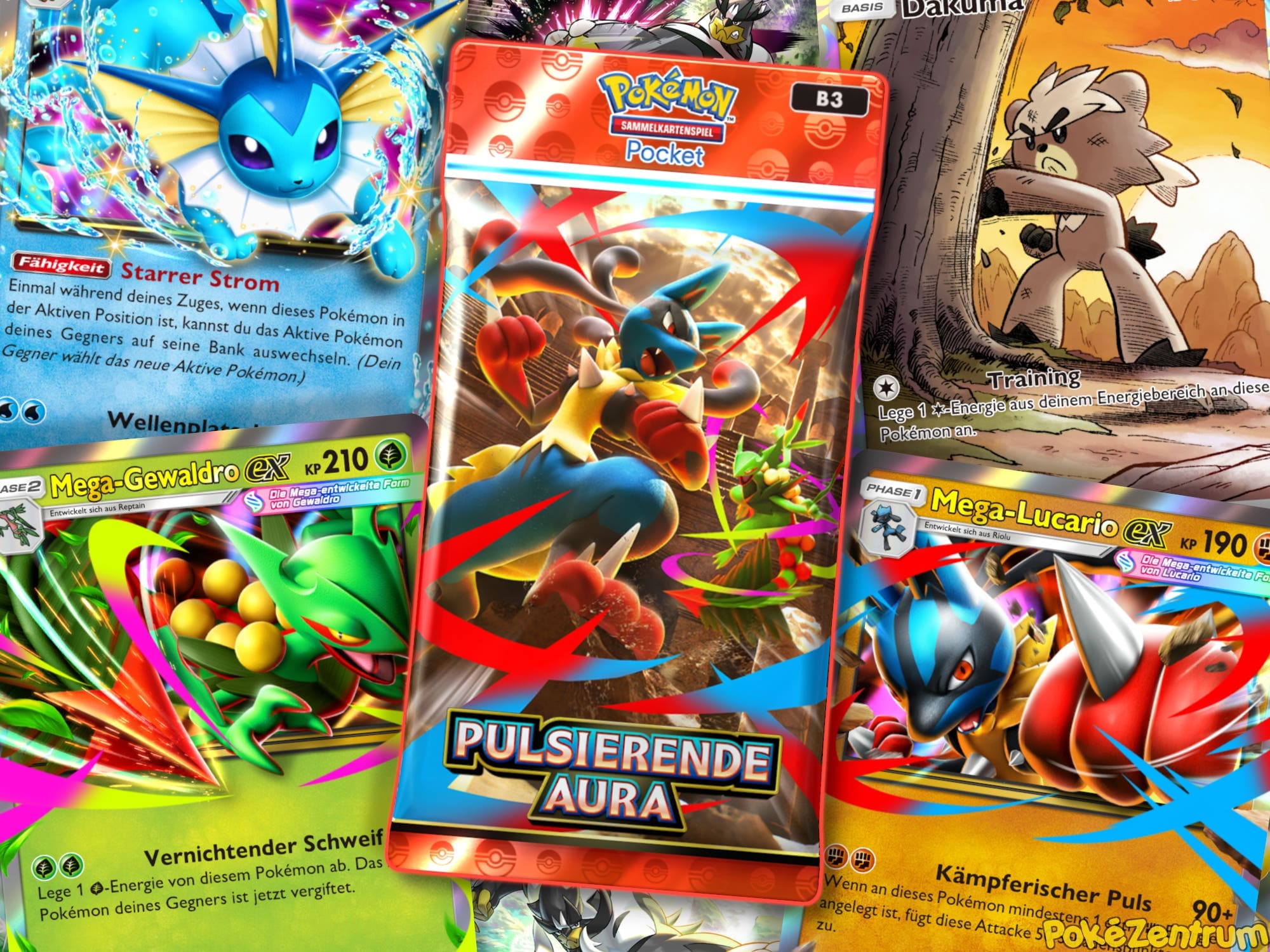 Pokemon-TCG-Sammelkartenspiel-Pocket-Set-Erweiterung-Erlebnis-Boosterpack-B3-Pulsierende-Aura-neu