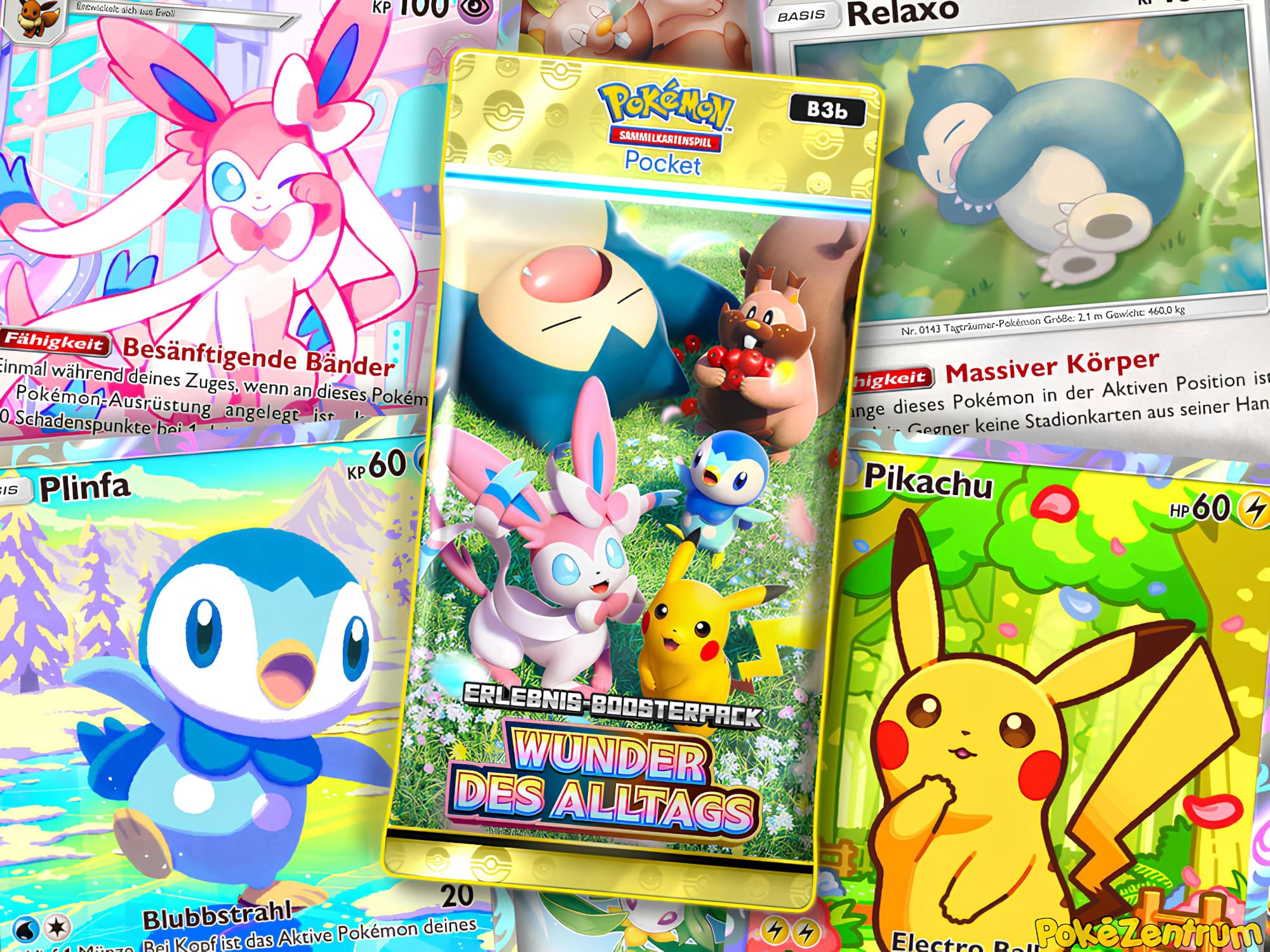 Pokemon-TCG-Sammelkartenspiel-Pocket-Set-Erweiterung-Erlebnis-Boosterpack-B3b-Wunder-des-Alltags-neu