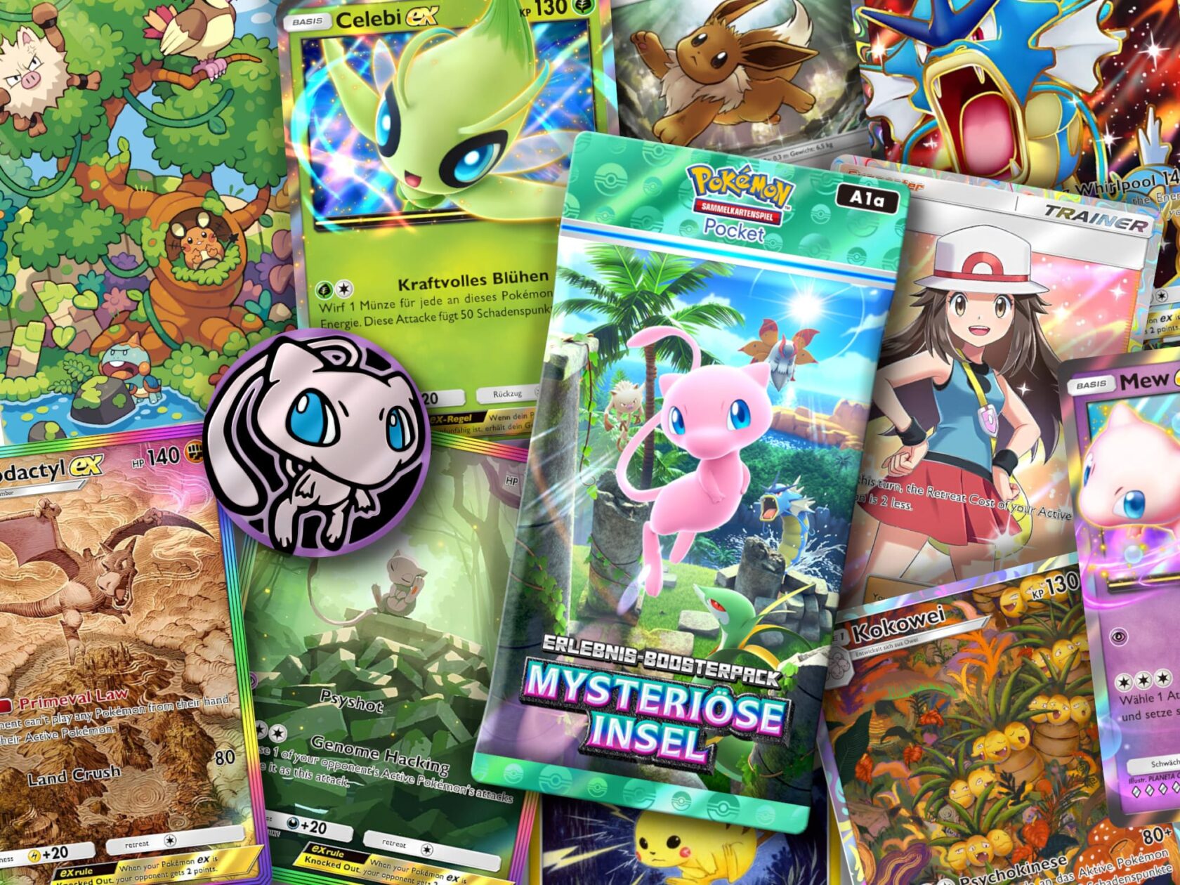 PokémonTCGPocket Neues Set "Mysteriöse Insel" ab sofort verfügbar