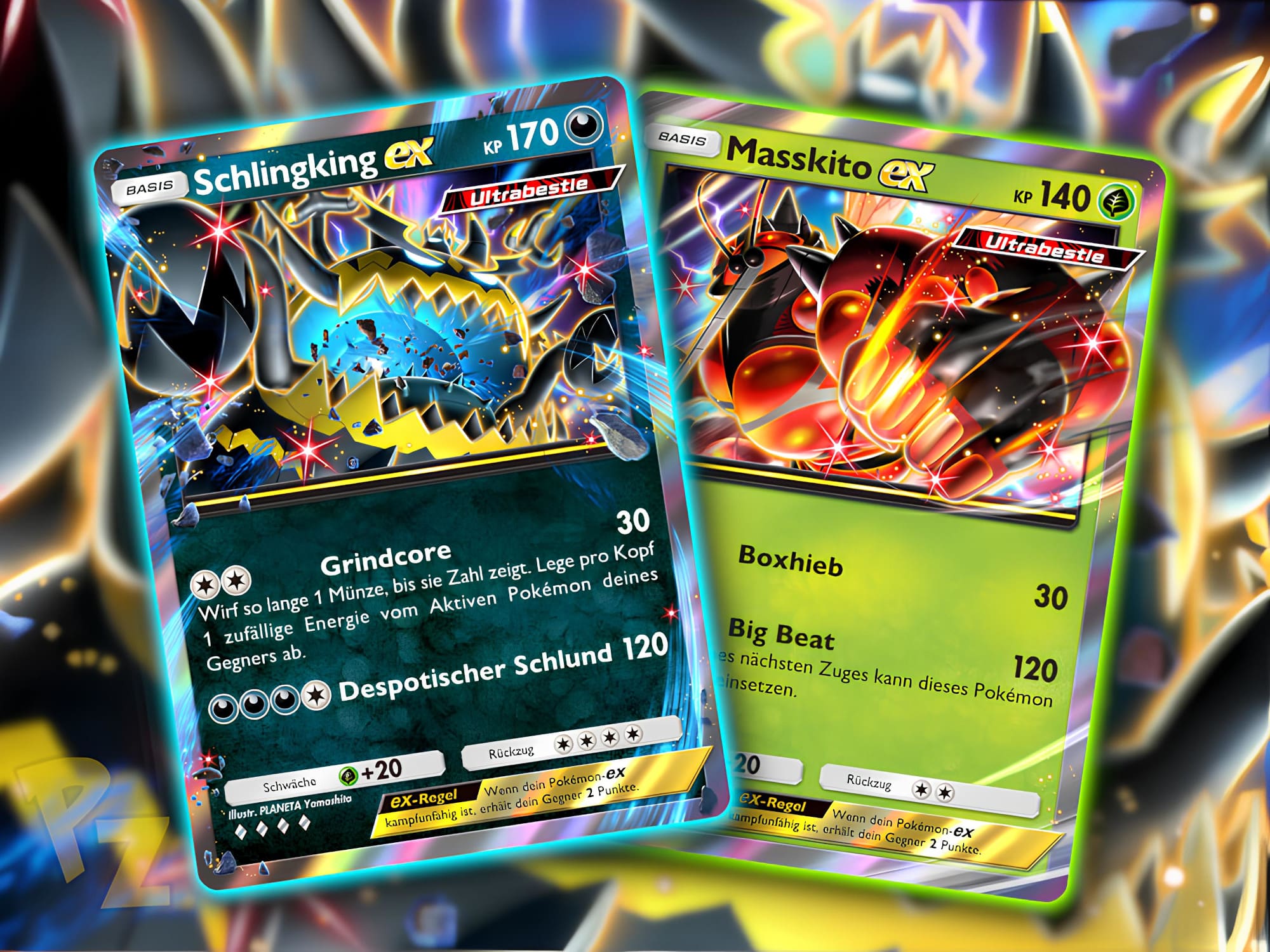 Pokémon-TCG-Sammelkartenspiel-Pocket-Ultrabestien-Event-Schlingking-Masskito-ex-2025