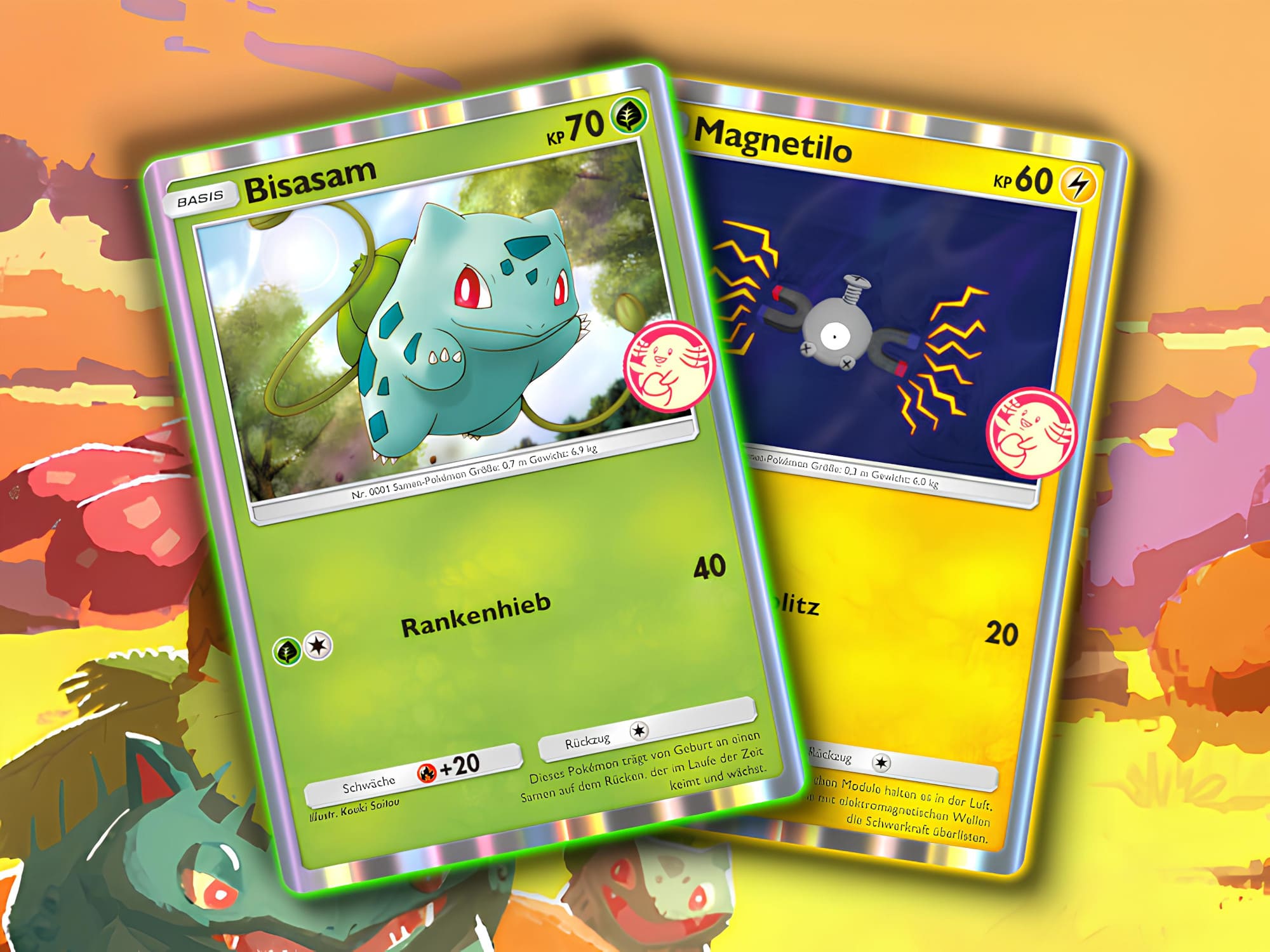 Pokémon-TCG-Sammelkartenspiel-Pocket-Wunderwahl-Event-Bisasam-Magnetilo