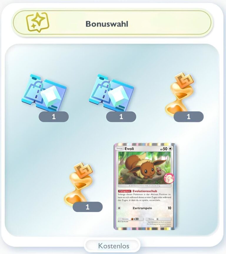 Pokemon-TCG-Sammelkartenspiel-Pocket-Wunderwahl-Event-Evoli-Drifzepeli-Bonuswahl