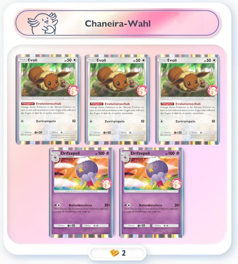 Pokemon-TCG-Sammelkartenspiel-Pocket-Wunderwahl-Event-Evoli-Drifzepeli-Chaneira-Wahl