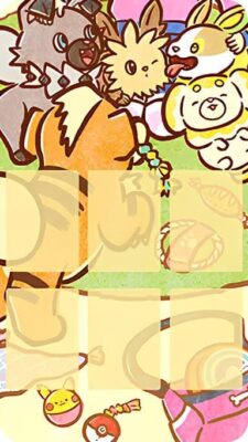 Pokemon-TCG-Sammelkartenspiel-Pocket-Wunderwahl-Event-Fukano-Zubehör-Hintergrund-Welpen
