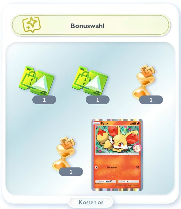Pokemon-TCG-Sammelkartenspiel-Pocket-Wunderwahl-Event-Fynx-Bonuswahl