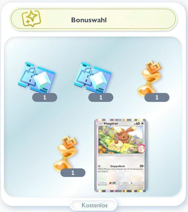 Pokemon-TCG-Sammelkartenspiel-Pocket-Wunderwahl-Event-Haspiror-Elezard-Bonuswahl
