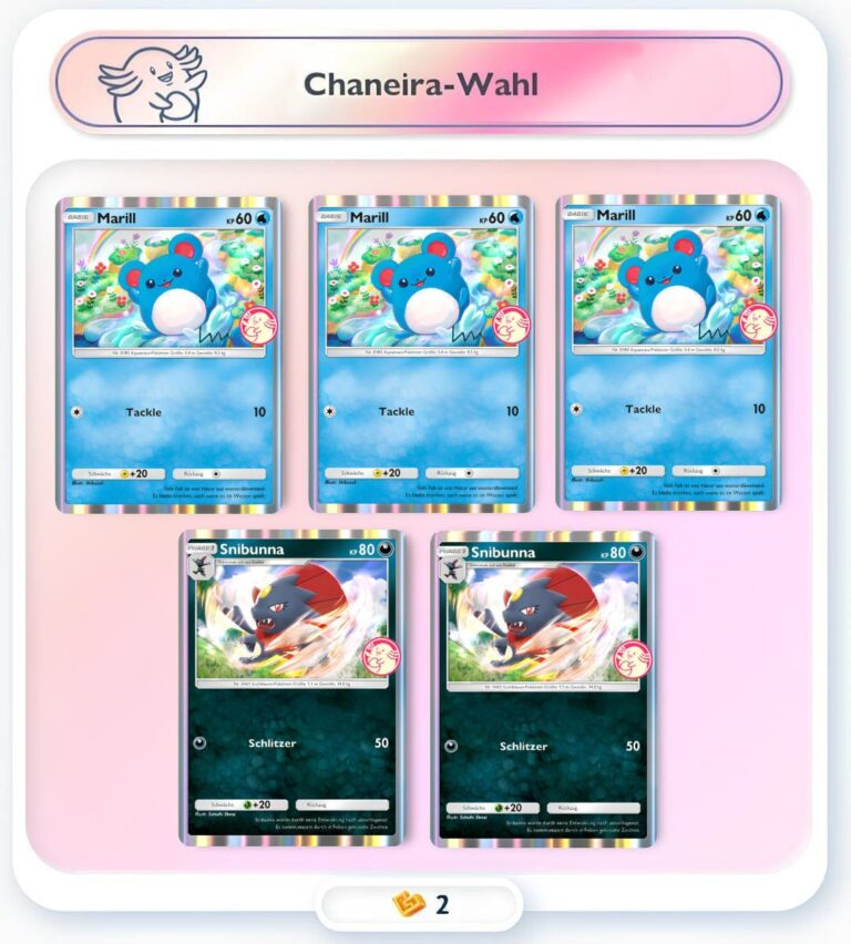 Pokemon-TCG-Sammelkartenspiel-Pocket-Wunderwahl-Event-Marill-Snibunna-Chaneira-Wahl