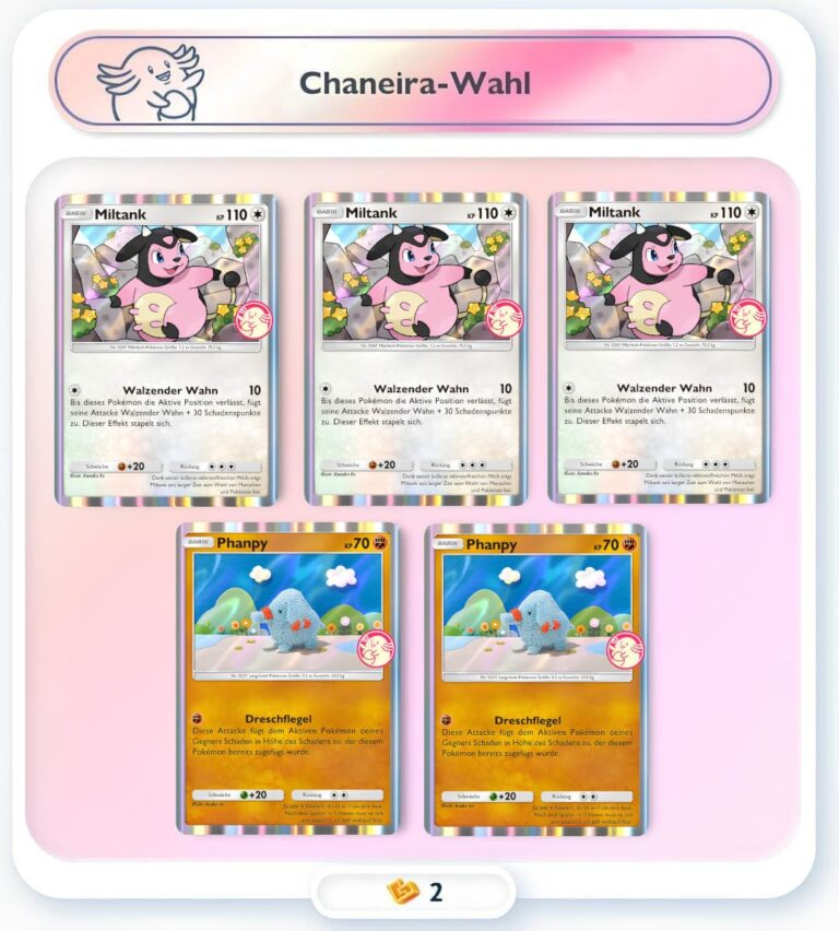 Pokemon-TCG-Sammelkartenspiel-Pocket-Wunderwahl-Event-Miltank-Phanpy-Chaneira-Wahl