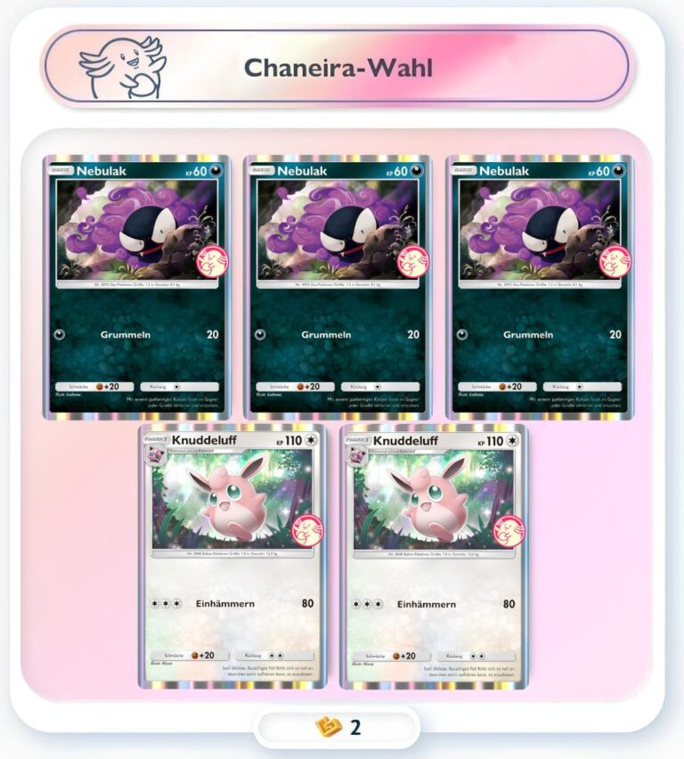 Pokemon-TCG-Sammelkartenspiel-Pocket-Wunderwahl-Event-Nebulak-Knuddeluff-Chaneira-Wahl