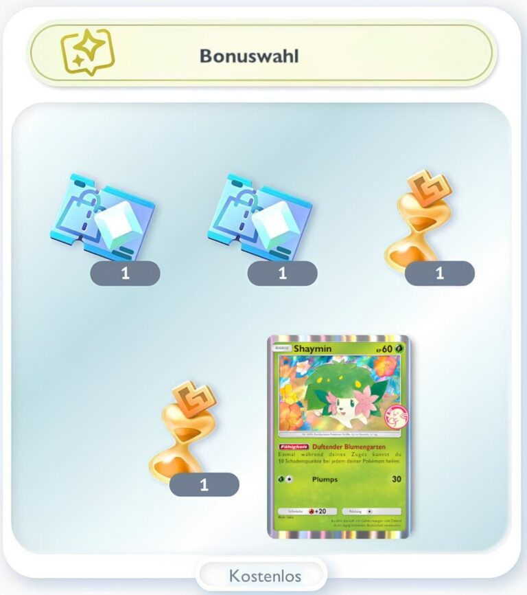 Pokemon-TCG-Sammelkartenspiel-Pocket-Wunderwahl-Event-Shaymin-Absol-Bonuswahl