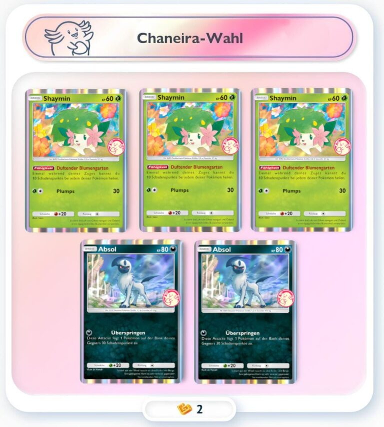 Pokemon-TCG-Sammelkartenspiel-Pocket-Wunderwahl-Event-Shaymin-Absol-Chaneira-Wahl