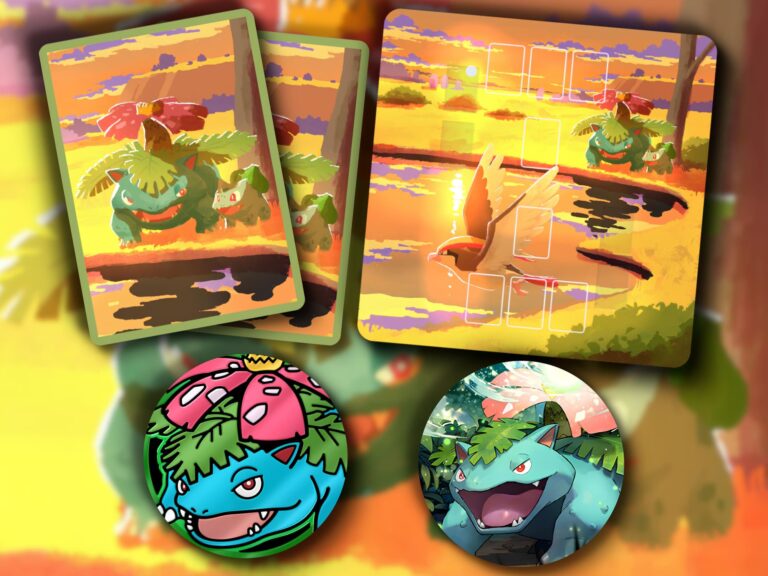 Pokémon-TCG-Sammelkartenspiel-Pocket-Wunderwahl-Event-Teil-2-Bisasam-Bisaflor-Zubehör
