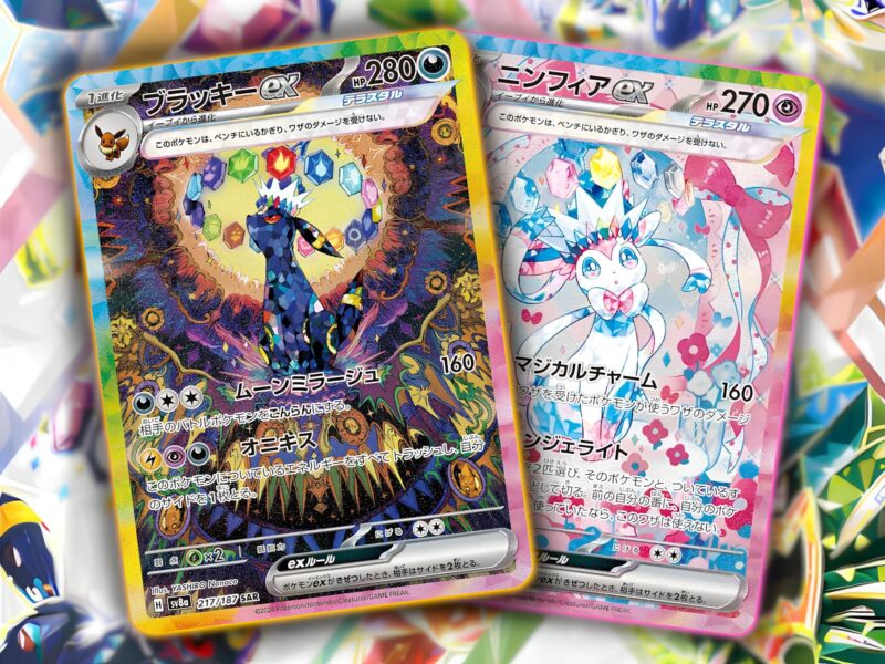 Pokémon-Terastal-Festival-ex-Nachtara-ex-Feelinara-Evoli-Special-Art-Illustration-Rare-Karten-Cards-TCG