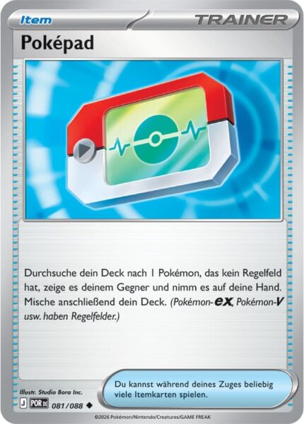 Poképad-081-088-Optimale-Ordnung-Pokémon-Karte-Deutsch