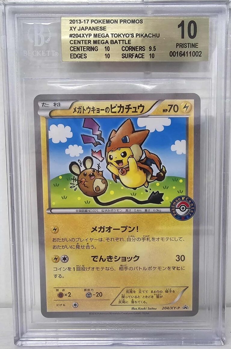 Poncho-Pikachu-204-XY-P-Pokémon-Center-Mega-Battle-Promo-Karte-Japan-BGS-10