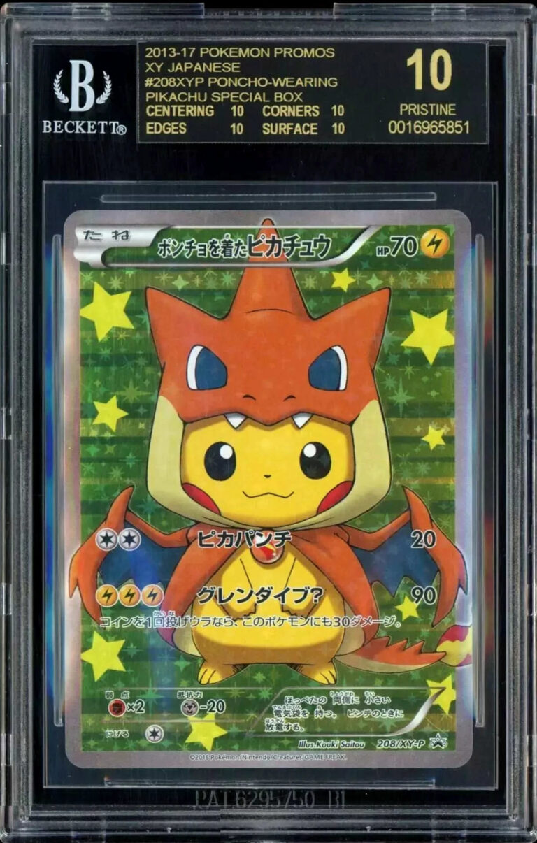 Poncho-Pikachu-208-XY-P-BGS-10-Beckett-10-Black-Label-Pokémon-Karte