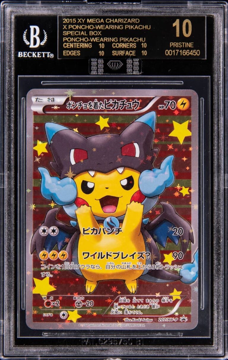 Poncho-Pikachu-Charizard-207-XY-P-Promo-Pokémon-Karte-Japan-BGS-10-Black-Label