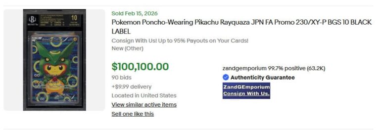 Poncho-Pikachu-Rayquaza-230-XY-P-Promo-Pokémon-Karte-Japan-BGS-10-Black-Label-Wert-Preis