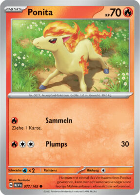 Ponita_077-165-Pokémon-Karmesin-Purpur-151-MEW-DE-Pokémon-Karte-Karten-Deutsch