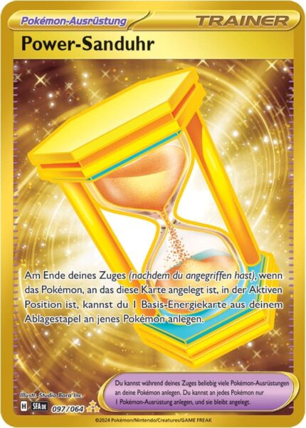 Power-Sanduhr_097-064_SFA-DE_Nebel-der-Sagen_Gold-Pokémon-Karte_Deutsch-TCG-Sammelkartenspiel_Karmesin-Purpur
