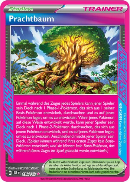Prachtbaum-136-142-Karmesin-Purpur-Stellarkrone-ASS-KLASSE-Pokémon-Karte-Deutsch - TCG-Sammelkartenspiel-2024