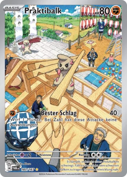 Praktibalk-183-167-Karmesin-Purpur-Maskerade-im-Zwielicht-Illustration-Rare-Pokémon-Karte