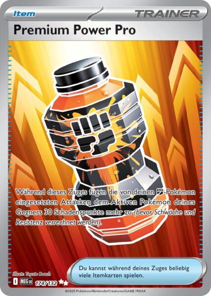 Premium-Power-Pro-174-132-Mega-Entwicklung-Full-Art-Pokémon-Karte-Deutsch