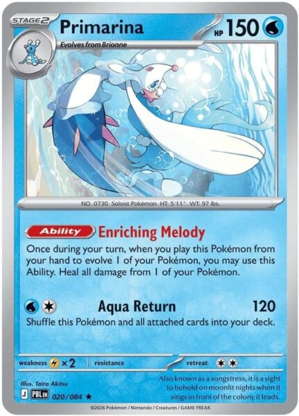 Primarina-020-084-Pitch-Black-Dunkelnacht-Pokémon-Karte-Englisch