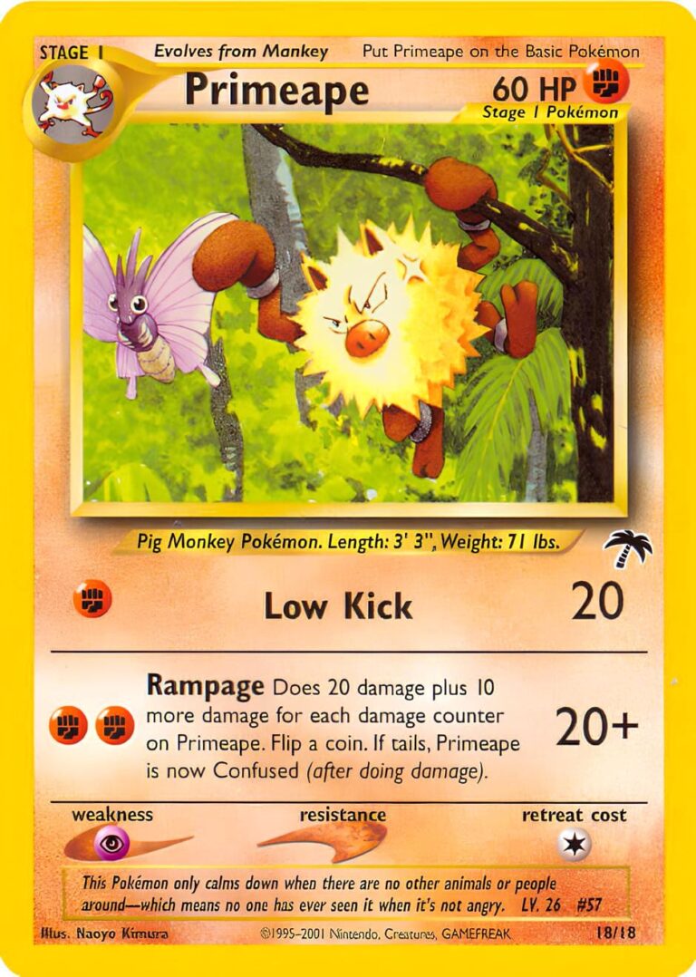 Primeape-Rasaff-18-18-Southern-Islands-Pokémon-Karte-2001-Englisch